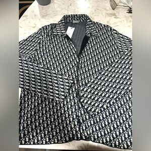 Dior Oblique navy blue Jacquard shirt